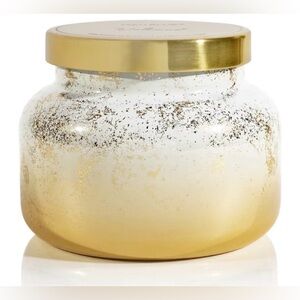 Capri Blue Glimmer Signature Jar - Volcano Scented Candle 19 Oz - White and Gold